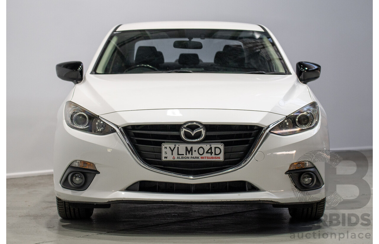 03/2015 Mazda Mazda3 SP25 BM MY15 4d Sedan White 2.5L