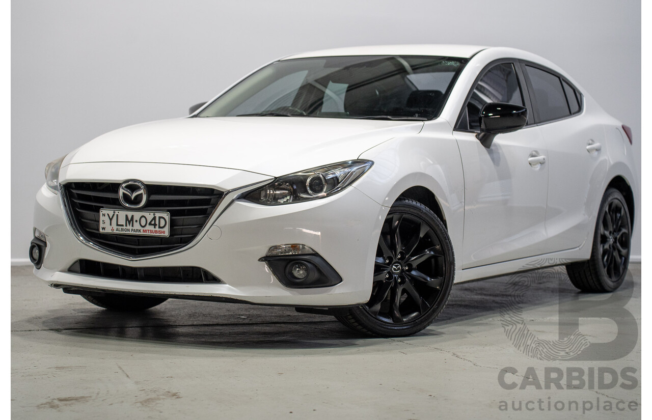 03/2015 Mazda Mazda3 SP25 BM MY15 4d Sedan White 2.5L
