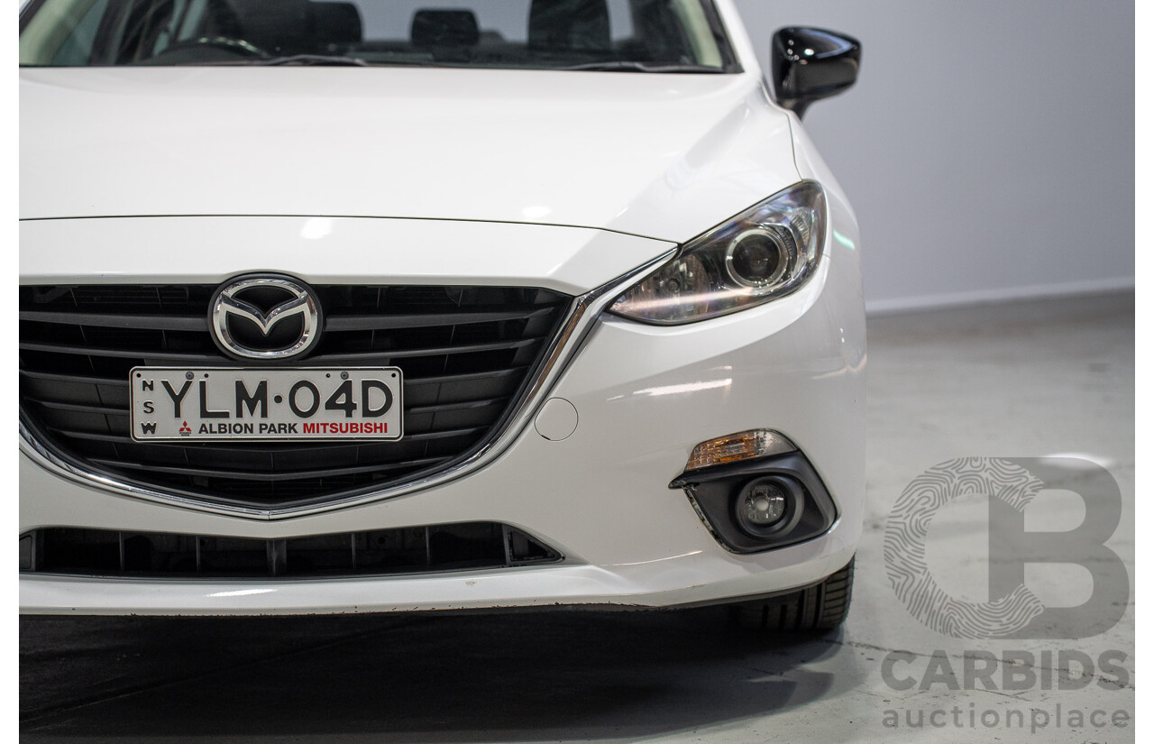 03/2015 Mazda Mazda3 SP25 BM MY15 4d Sedan White 2.5L