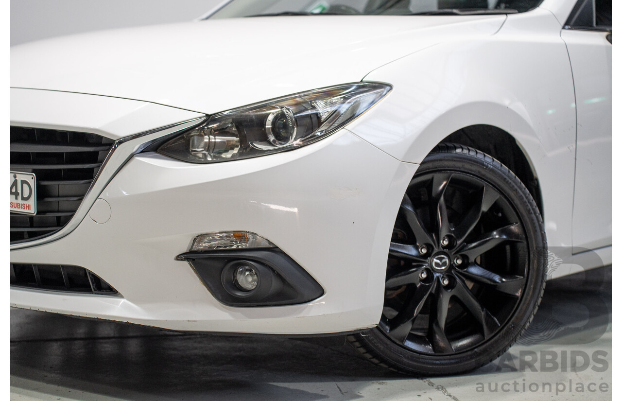 03/2015 Mazda Mazda3 SP25 BM MY15 4d Sedan White 2.5L