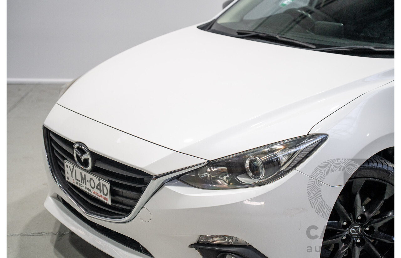 03/2015 Mazda Mazda3 SP25 BM MY15 4d Sedan White 2.5L