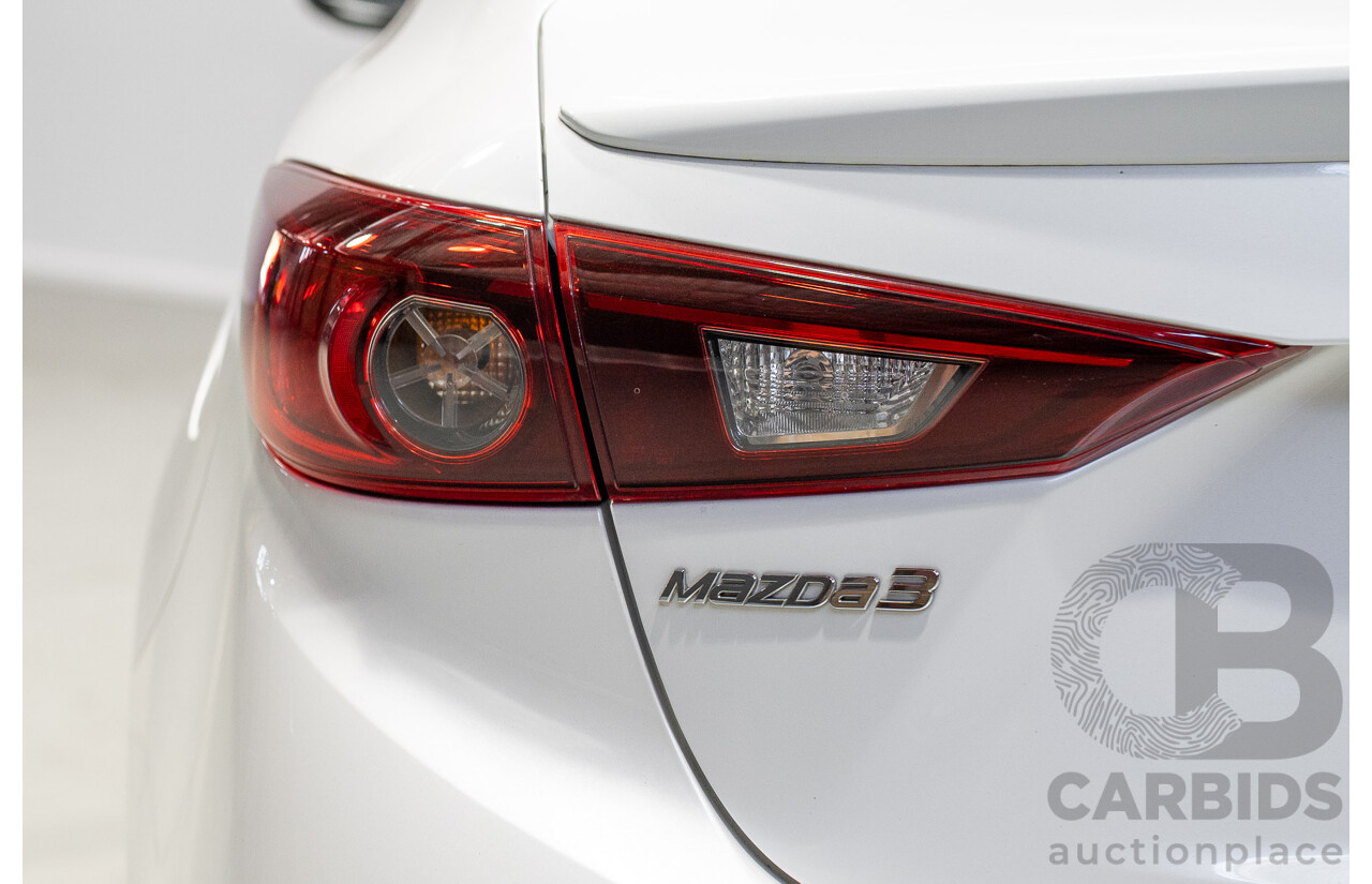 03/2015 Mazda Mazda3 SP25 BM MY15 4d Sedan White 2.5L