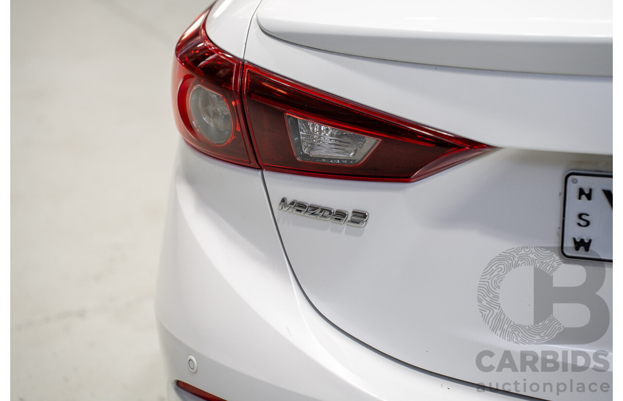 03/2015 Mazda Mazda3 SP25 BM MY15 4d Sedan White 2.5L