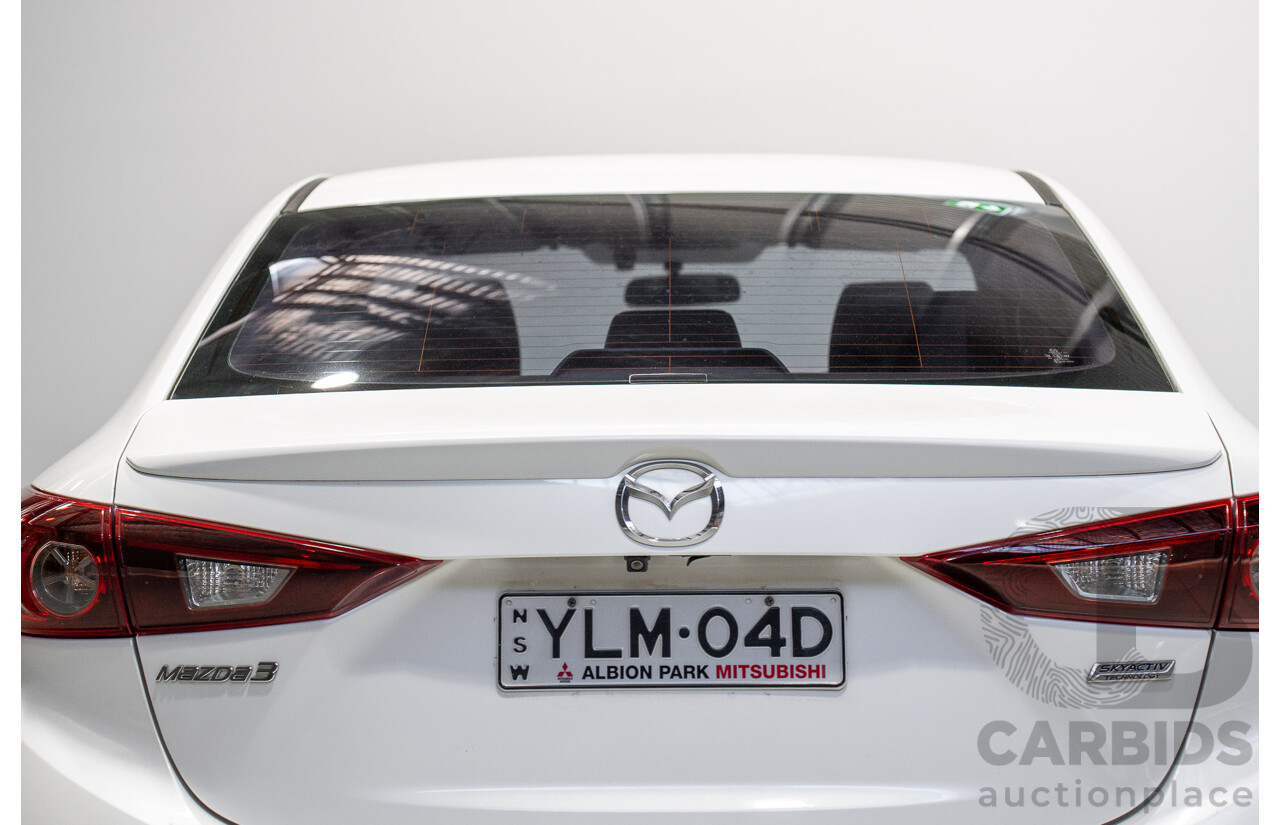 03/2015 Mazda Mazda3 SP25 BM MY15 4d Sedan White 2.5L