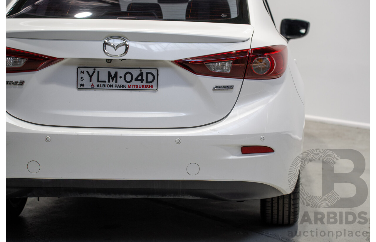 03/2015 Mazda Mazda3 SP25 BM MY15 4d Sedan White 2.5L