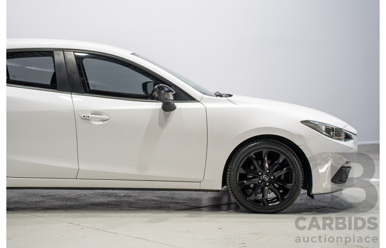 03/2015 Mazda Mazda3 SP25 BM MY15 4d Sedan White 2.5L