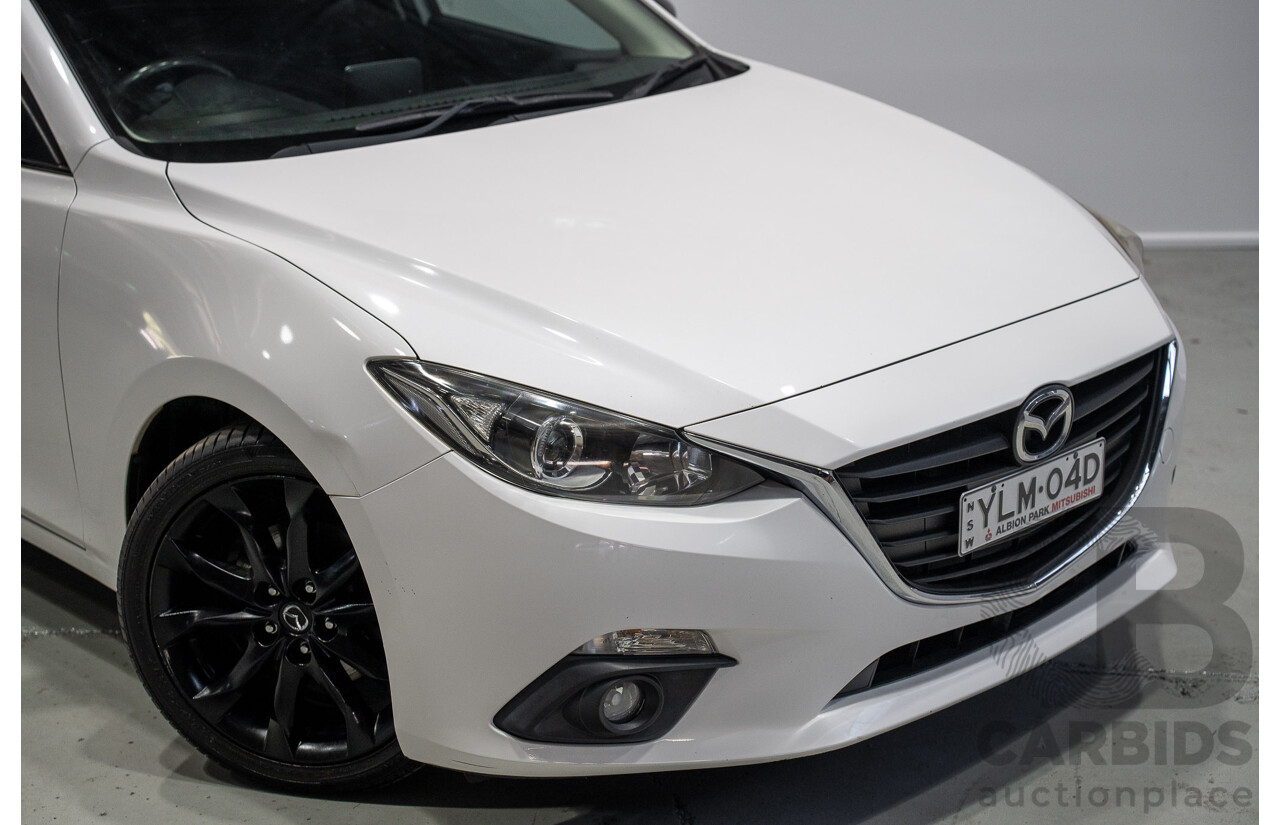 03/2015 Mazda Mazda3 SP25 BM MY15 4d Sedan White 2.5L