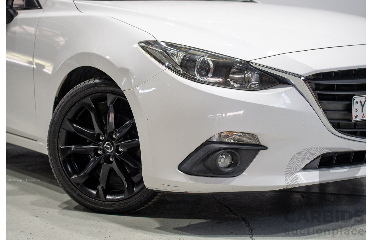 03/2015 Mazda Mazda3 SP25 BM MY15 4d Sedan White 2.5L