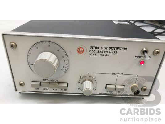 AWA G233 Ultra Low Distortion Oscillator and A248 Wow & Flutter Meter