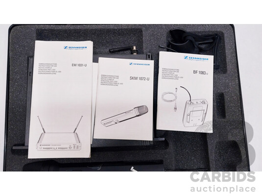 Sennheiser (EM 1031-U Receiver) (SKM 1072-U Microphone) (BF 1083-U Bodypack Transmitter)
