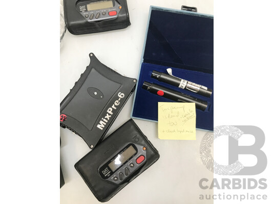 Lot of Assorted Condenser Microphones, Audio Tape Recorders, and Other Equipment/Accessories