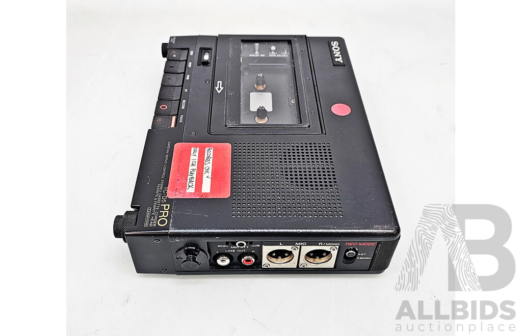 Vintage Sony (TC-D5 Pro) Stereo Cassette Recorder