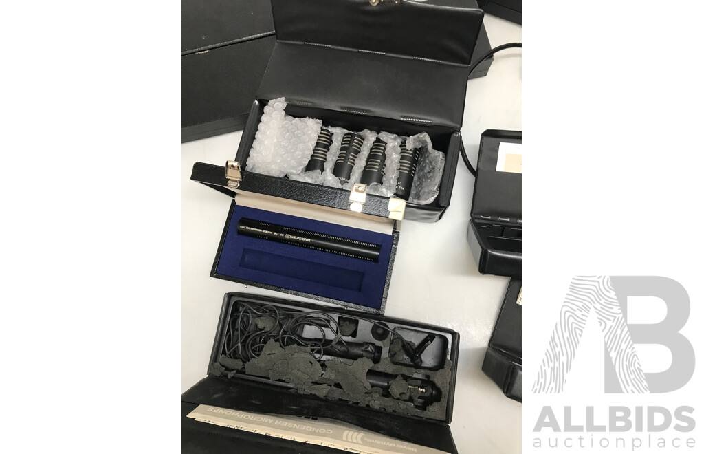 Bulk Lot of Assorted Condenser Microphones and Other Equipment/Accessories