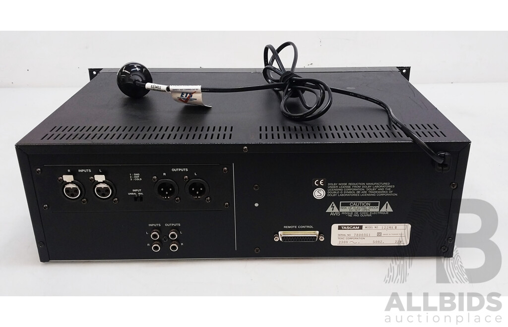 Tascam 122 MKIII Professional Three Head Cassette Deck