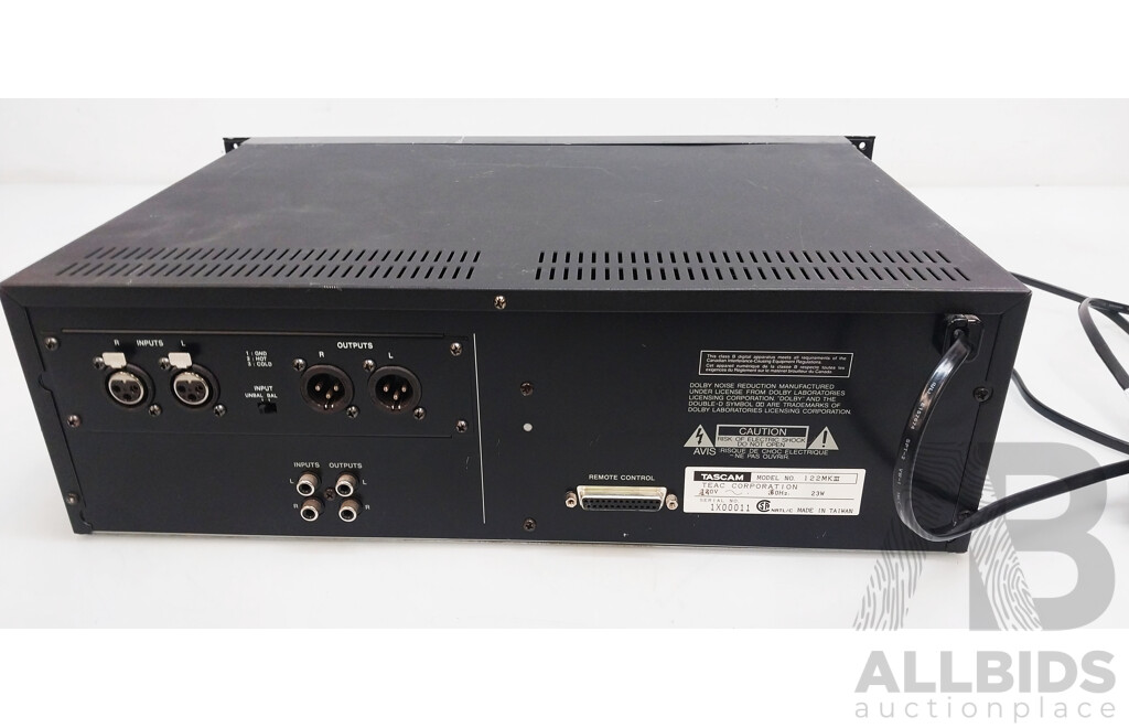 Tascam 122 MKIII Professional Three Head Cassette Deck