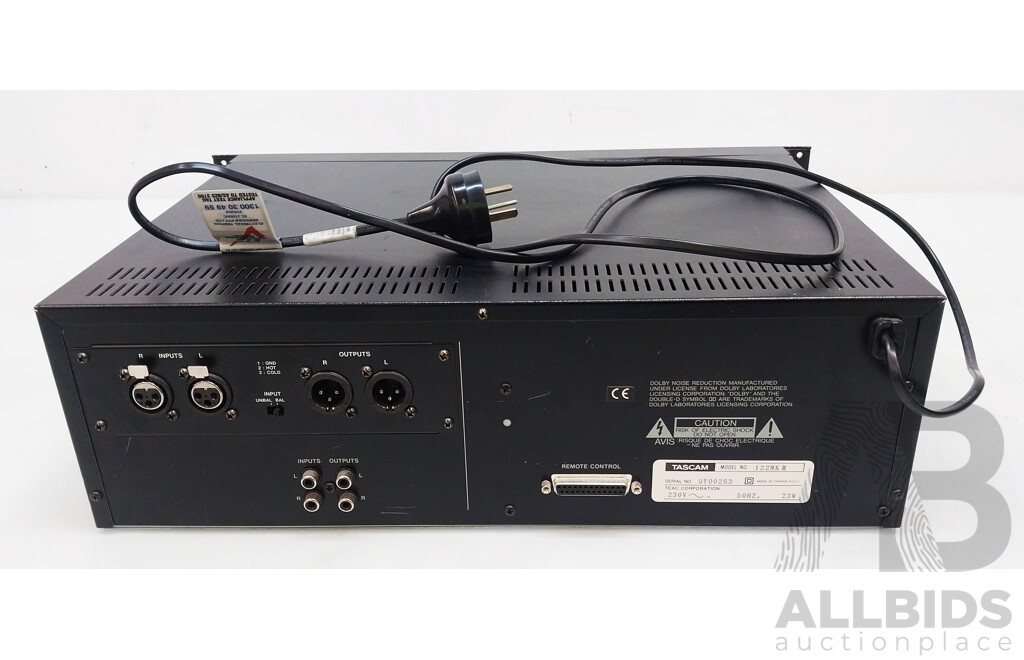 Tascam 122 MKIII Professional Three Head Cassette Deck