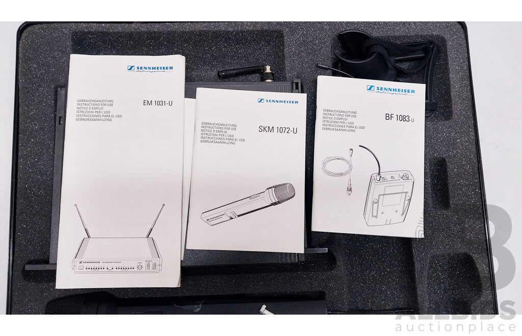 Sennheiser (EM 1031-U Receiver) (SKM 1072-U Microphone) (BF 1083-U Bodypack Transmitter)