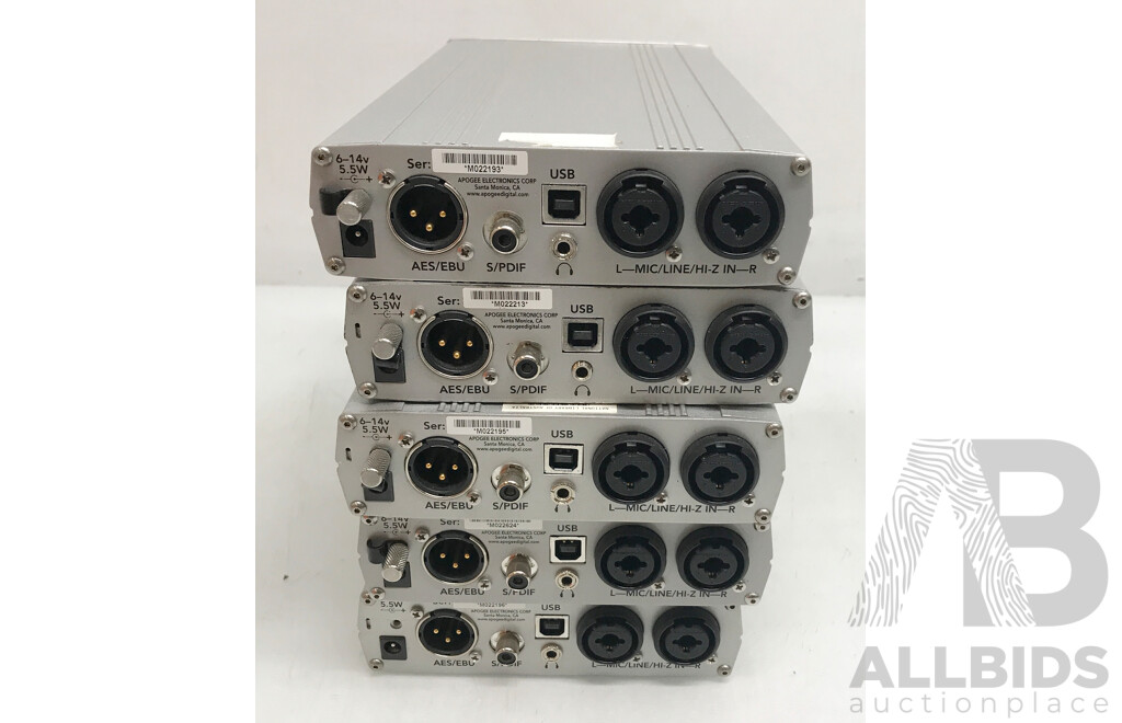Apogee Electronics Mini-Me Portable Two Channel Analog to Digital Converter - Lot of 5