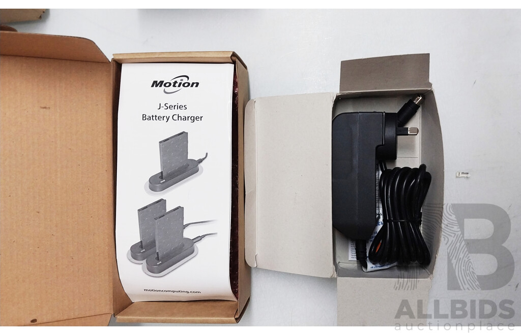 Box of Assorted Battery Chargers, Pro Microphones, Audio Equipment & More