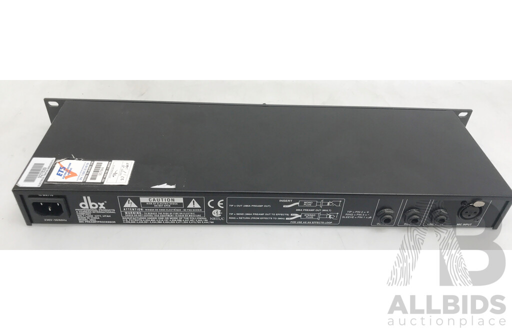 Dbx (286A) Mic Preamp/Processor