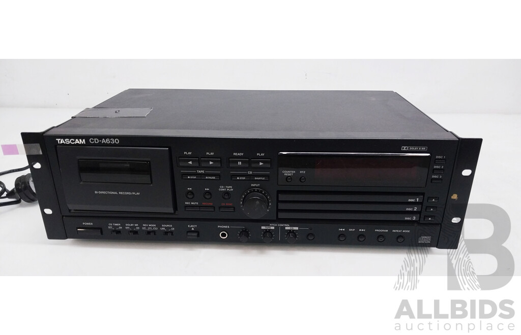 Tascam (CD-A630) Cassette Player & CD Changer