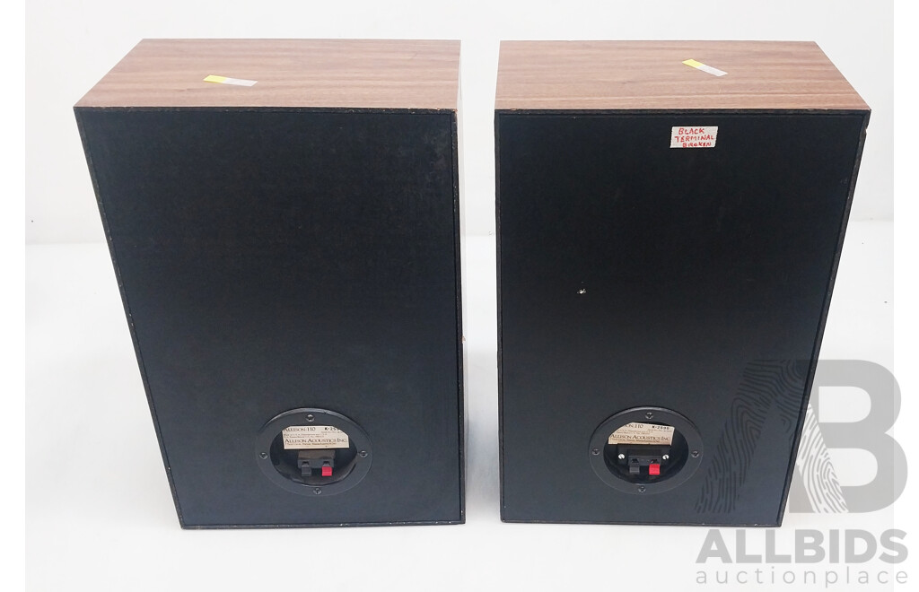 Allison (110 K-2596) Speaker System Lot of Two