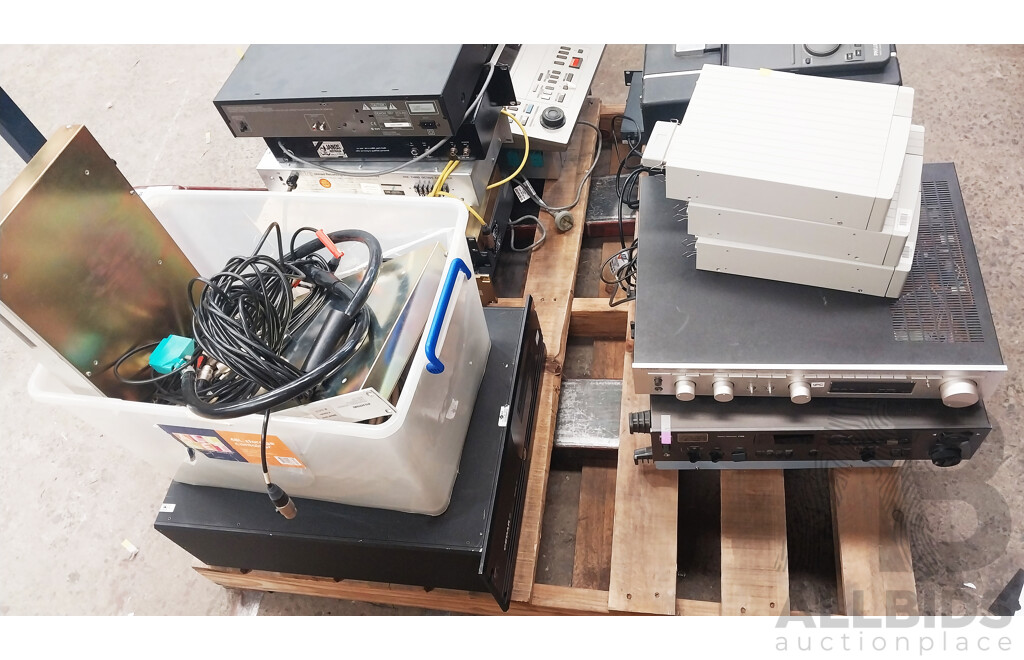 Pallet of Professional Audio Equipment Sony, Phillips, Denon & More