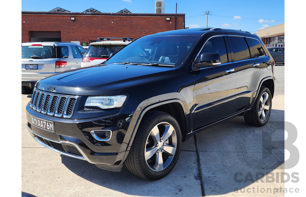 07/2014 Jeep Grand Cherokee Overland (4x4) WK MY14 4d Wagon Black 3.6L