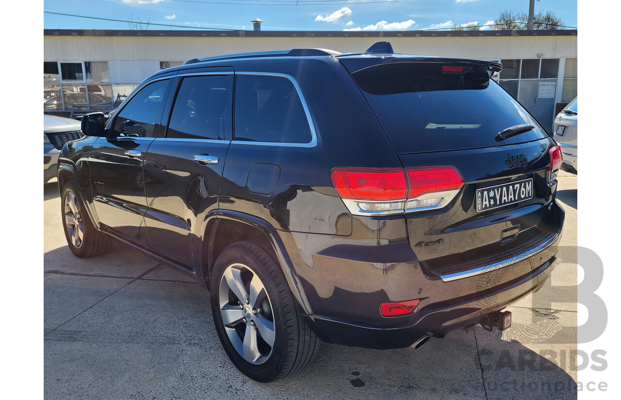 07/2014 Jeep Grand Cherokee Overland (4x4) WK MY14 4d Wagon Black 3.6L