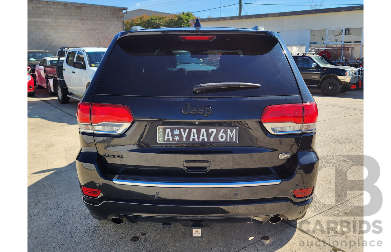 07/2014 Jeep Grand Cherokee Overland (4x4) WK MY14 4d Wagon Black 3.6L