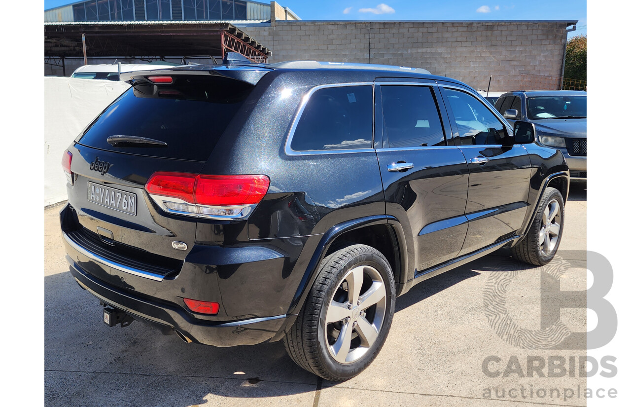 07/2014 Jeep Grand Cherokee Overland (4x4) WK MY14 4d Wagon Black 3.6L