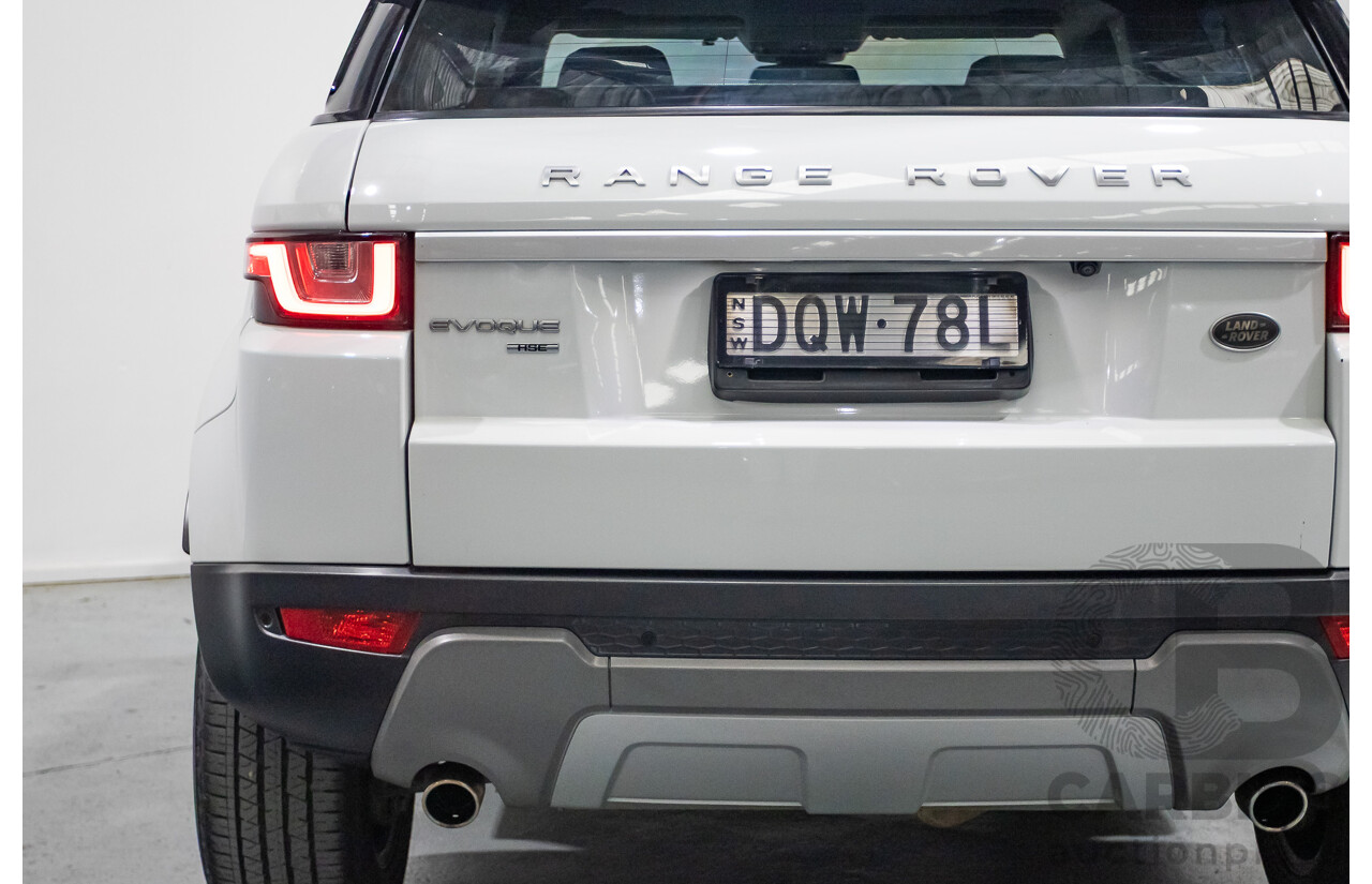 8/2017 Range Rover Evoque TD4 180 HSE (AWD) LV MY17 5d Wagon Fuji White Turbo Diesel 2.0L