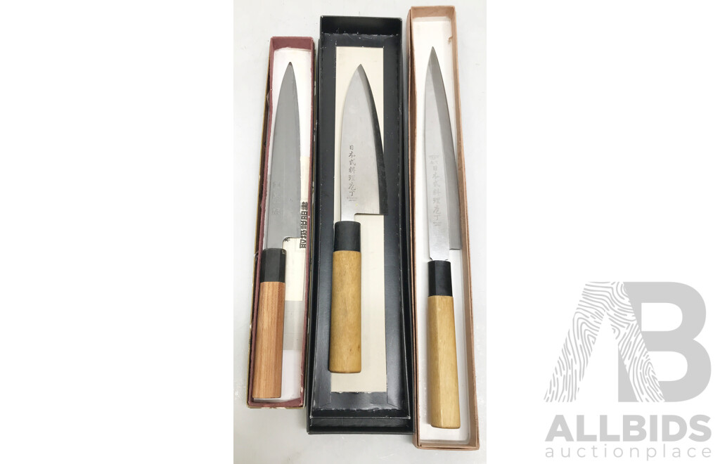 Assorted Japanese Chef Knives - Lot of 3