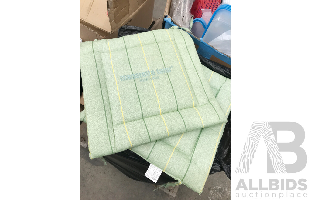 Lot of Assorted Catering/Restaurant Equipment Including Aprons, Containers,  Baskets, Mixing Bowls, Vacuum Universal Heads, and More