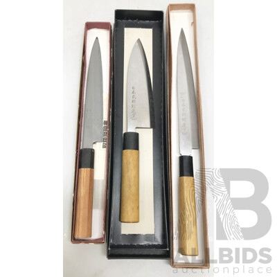 Assorted Japanese Chef Knives - Lot of 3