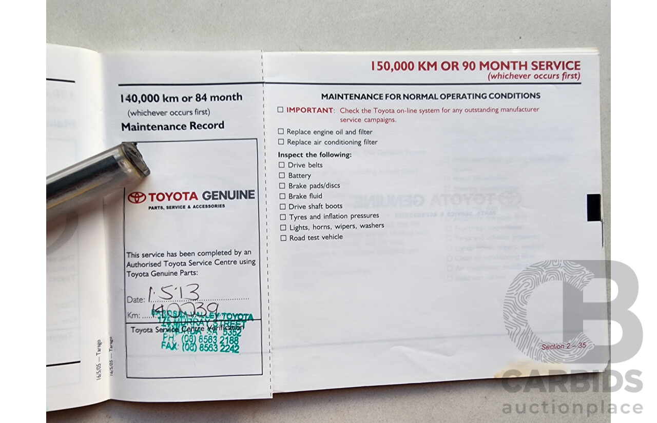 09/2006 Toyota Tarago GLi ACR50R 4d Wagon White 2.4L
