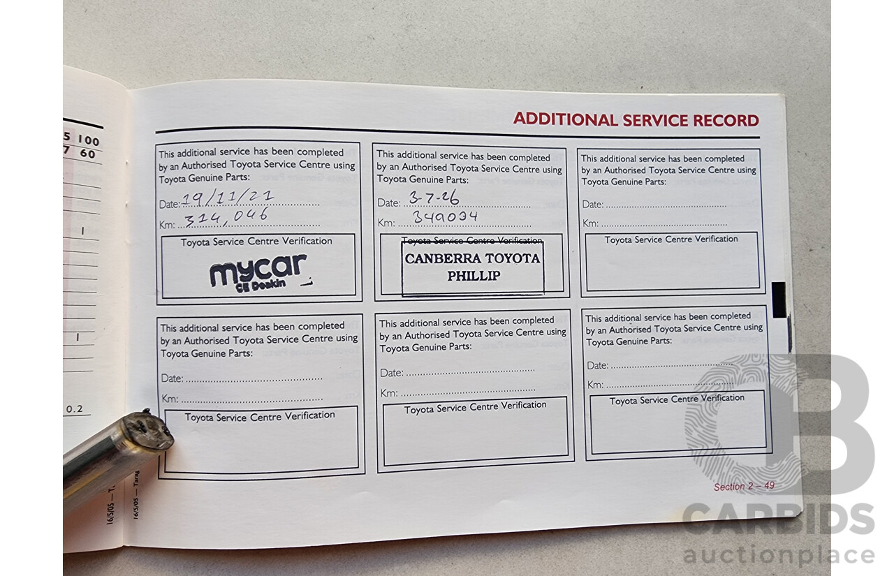 09/2006 Toyota Tarago GLi ACR50R 4d Wagon White 2.4L