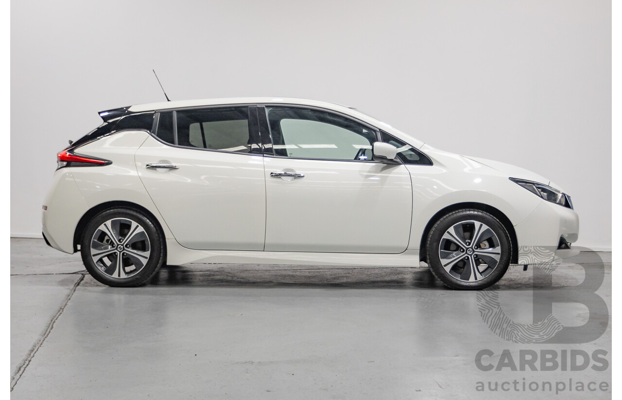 4/2020 Nissan Leaf ZE1 4d Hatchback Super White Dedicated Electric EV 110kw