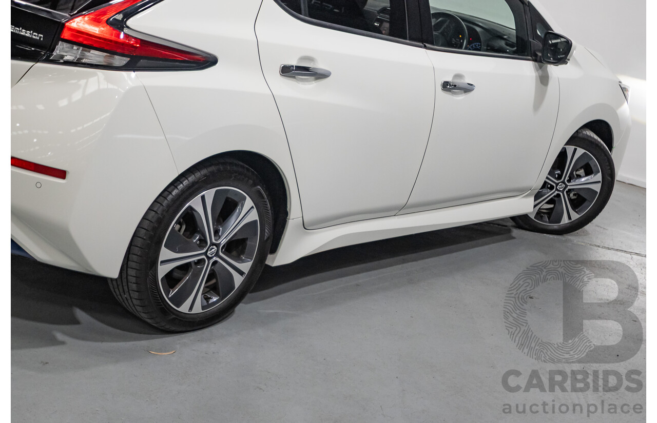 4/2020 Nissan Leaf ZE1 4d Hatchback Super White Dedicated Electric EV 110kw