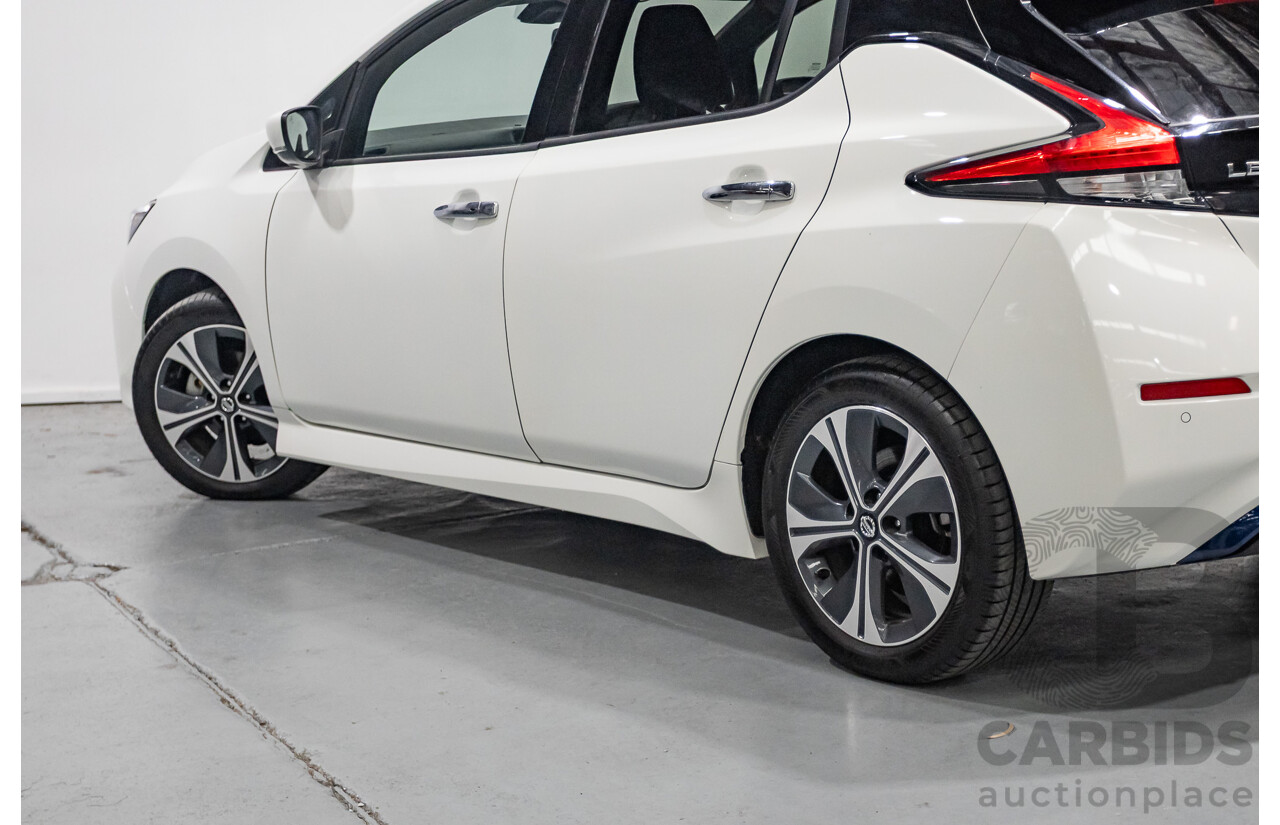 4/2020 Nissan Leaf ZE1 4d Hatchback Super White Dedicated Electric EV 110kw