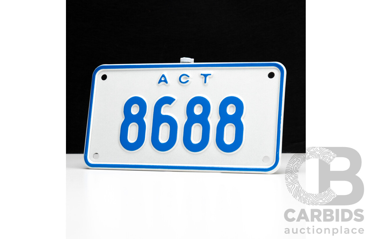 ACT MOTORBIKE NUMBER PLATE - 8688