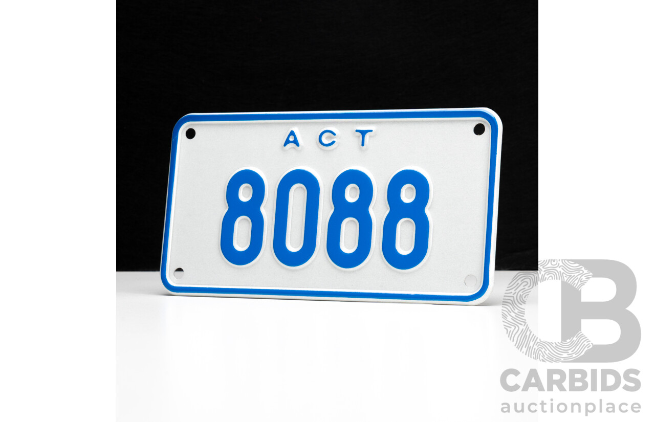 ACT MOTORBIKE NUMBER PLATE - 8088