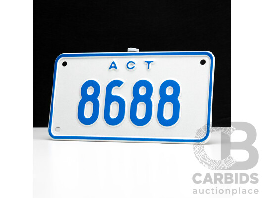ACT MOTORBIKE NUMBER PLATE - 8688