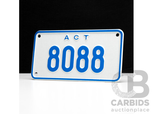 ACT MOTORBIKE NUMBER PLATE - 8088
