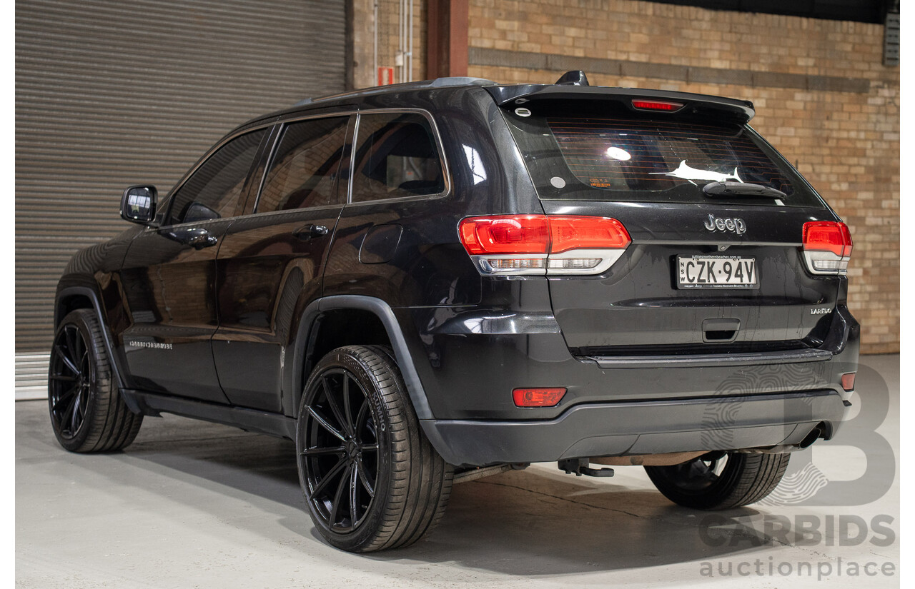 06/2015 Jeep Grand Cherokee Laredo (RWD) WK MY15 4d Wagon Black 3.6L