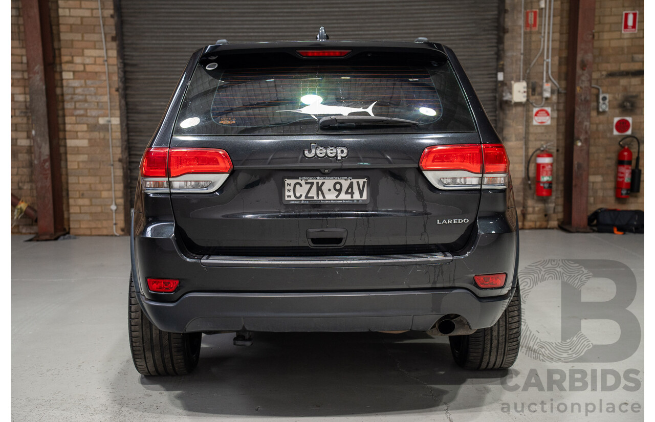 06/2015 Jeep Grand Cherokee Laredo (RWD) WK MY15 4d Wagon Black 3.6L