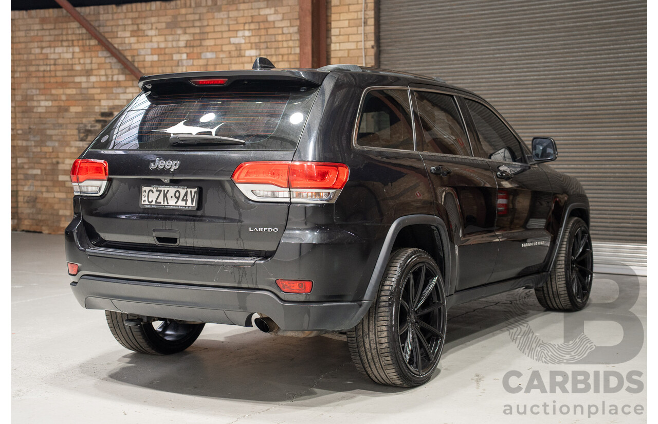 06/2015 Jeep Grand Cherokee Laredo (RWD) WK MY15 4d Wagon Black 3.6L