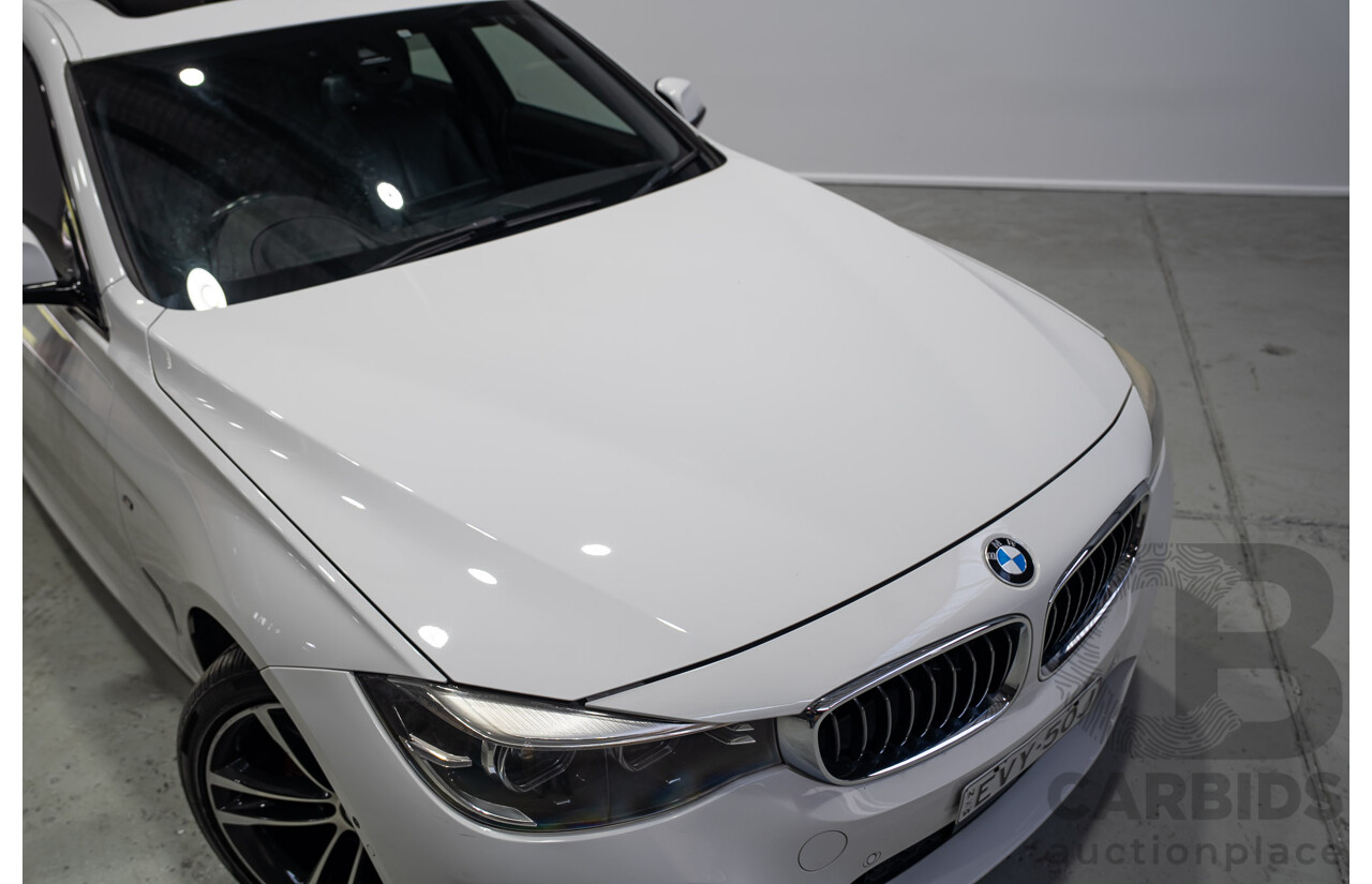 01/2017 BMW 330i M Sport Gran Turismo (RWD) F34 LCI MY17 5d Hatchback White Turbo 2.0L