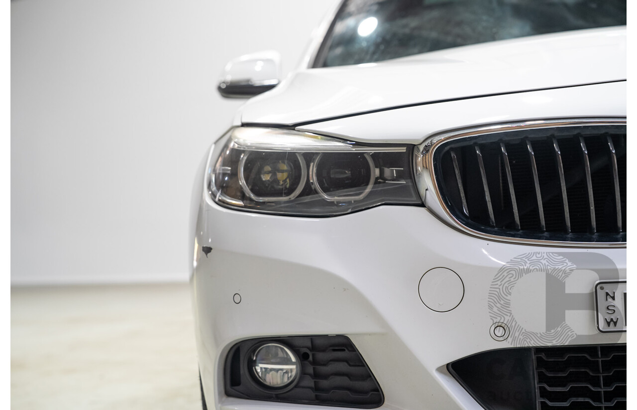 01/2017 BMW 330i M Sport Gran Turismo (RWD) F34 LCI MY17 5d Hatchback White Turbo 2.0L