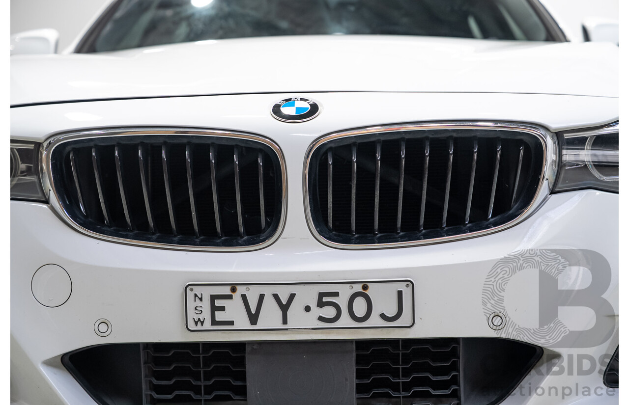 01/2017 BMW 330i M Sport Gran Turismo (RWD) F34 LCI MY17 5d Hatchback White Turbo 2.0L